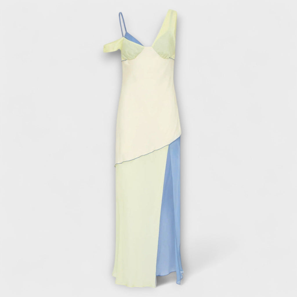 Alora - Vestido Midi Thames com Detalhes de Inserções