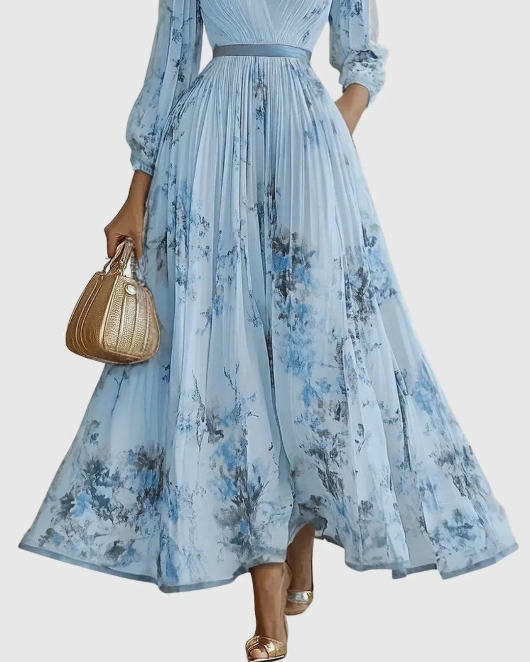 Rosa | Vestido Maxi Plissado Elegante