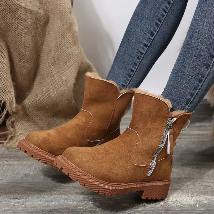 Nora - Botins de Inverno Quentes e Confortáveis
