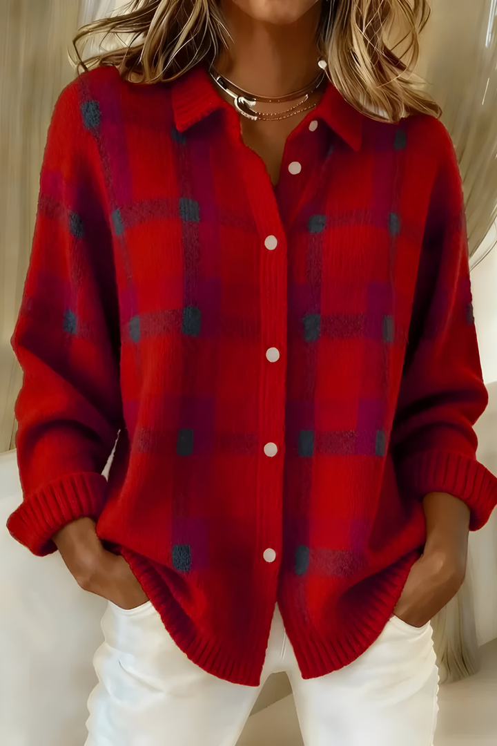 Tesa Camisola de Malha aos Quadrados