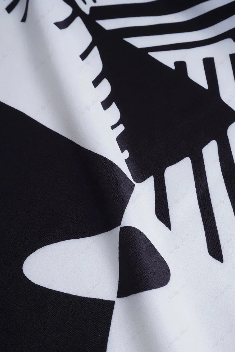 Basilisa - Conjunto de Perna Larga com Estampado de Grafiti
