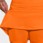 Shorts de cintura alta com saia