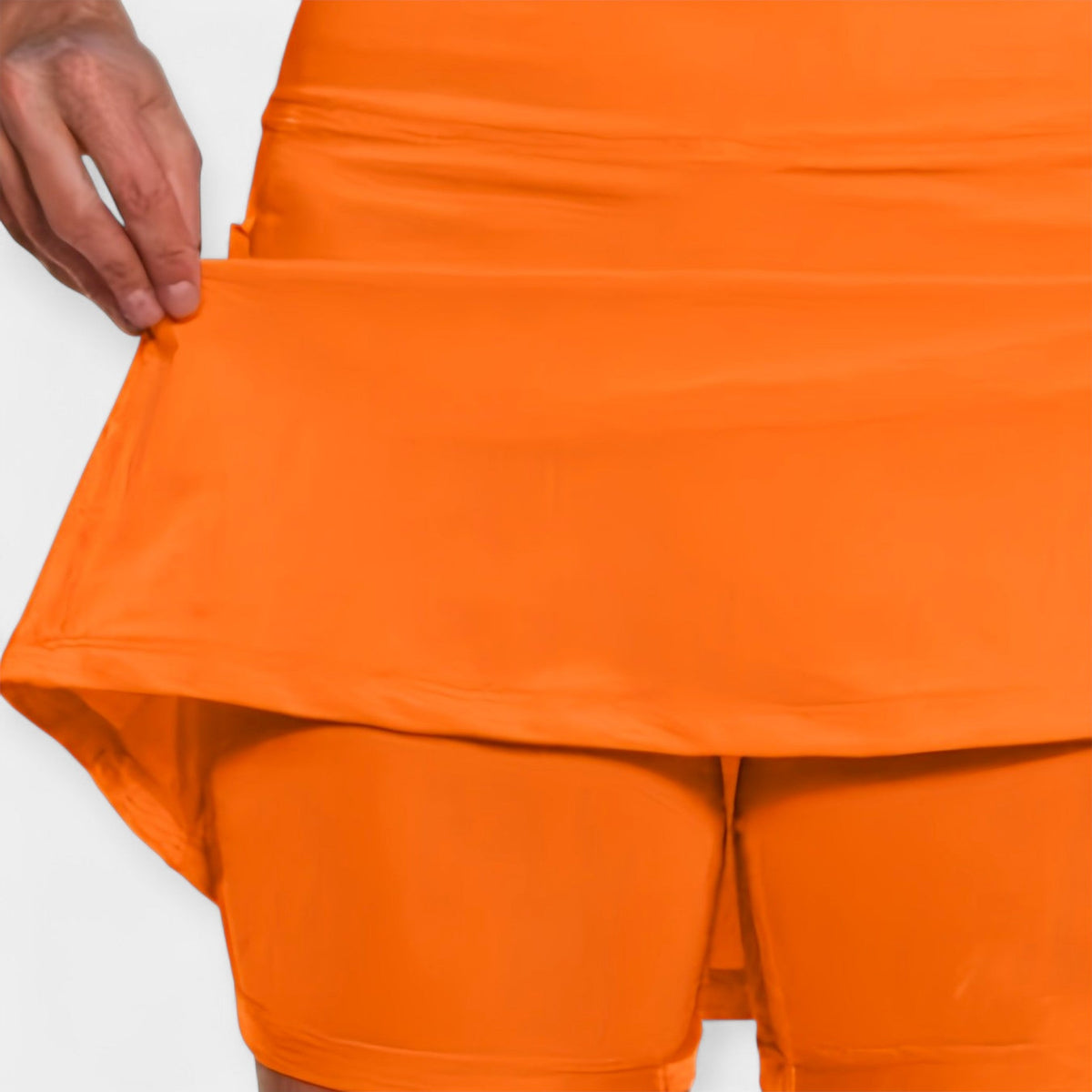 Shorts de cintura alta com saia