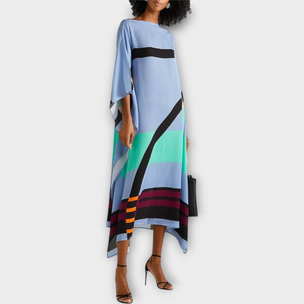 Elenora - Kaftan Geométrico de Corte Solto