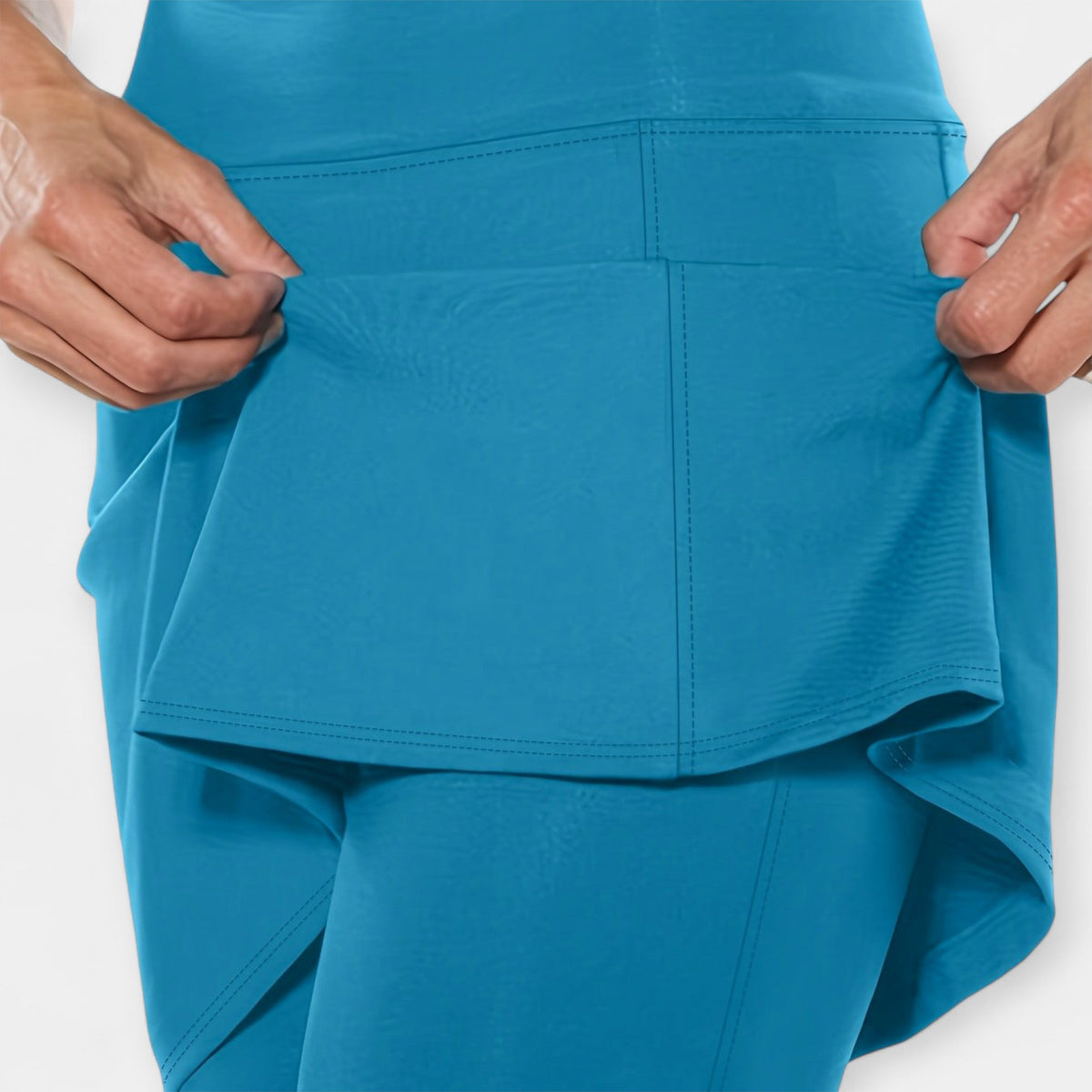 Shorts de cintura alta com saia