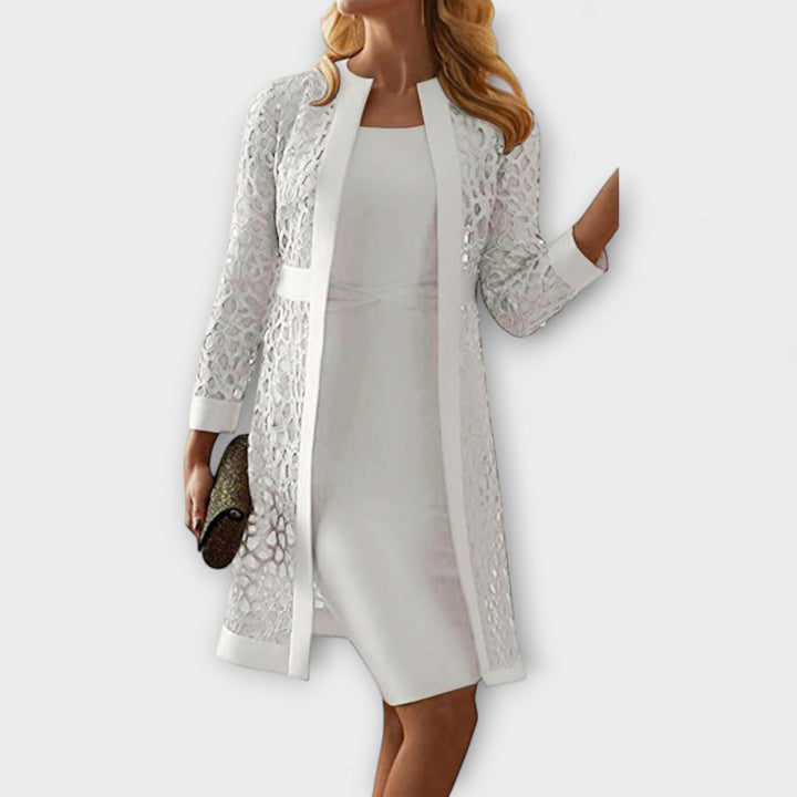 Runa - Vestidos de Renda Elegantes de Duas Peças