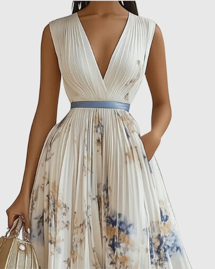 Rosa | Vestido Maxi Plissado Elegante
