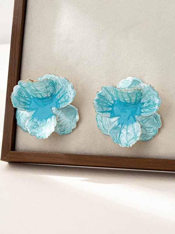 Brincos Geométricos em Forma de Flor