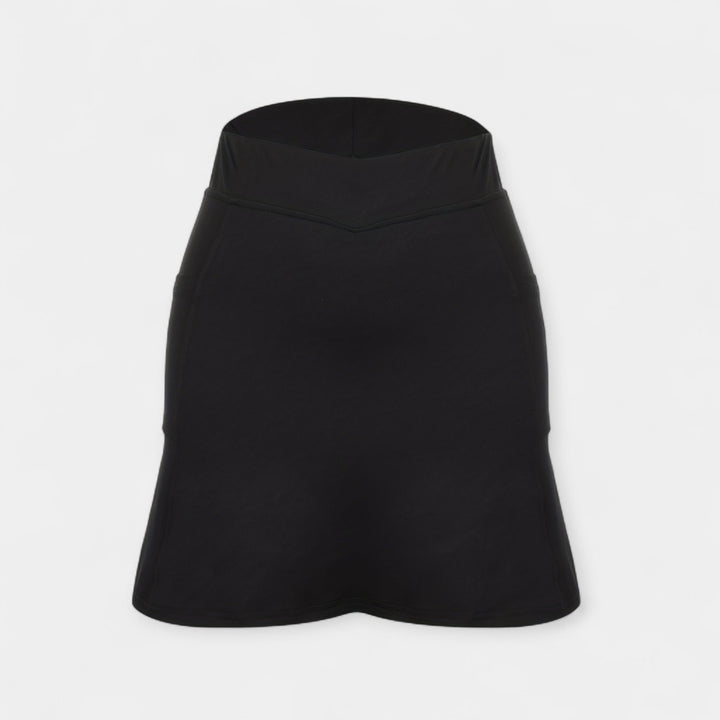 Shorts de cintura alta com saia