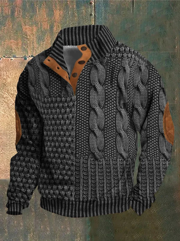 Fénix | Camisola Patchwork de Malha Trançada