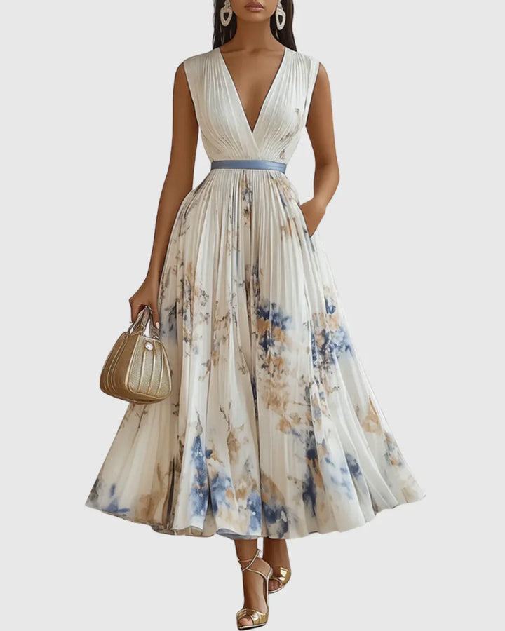 Rosa | Vestido Maxi Plissado Elegante