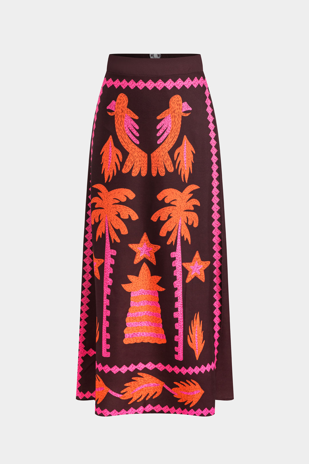 Sloan Conjunto de Top e Saia Recortada Coconut Palm