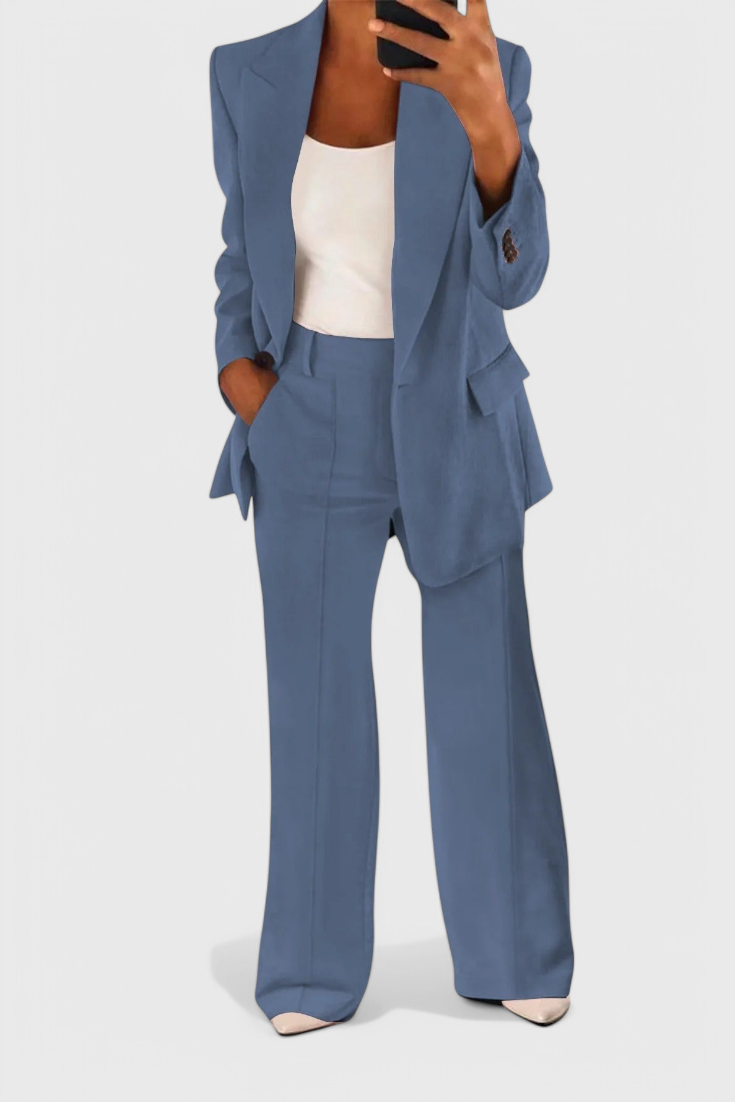Kaia Conjunto Elegante de 2 Peças para o Trabalho e Muito Mais