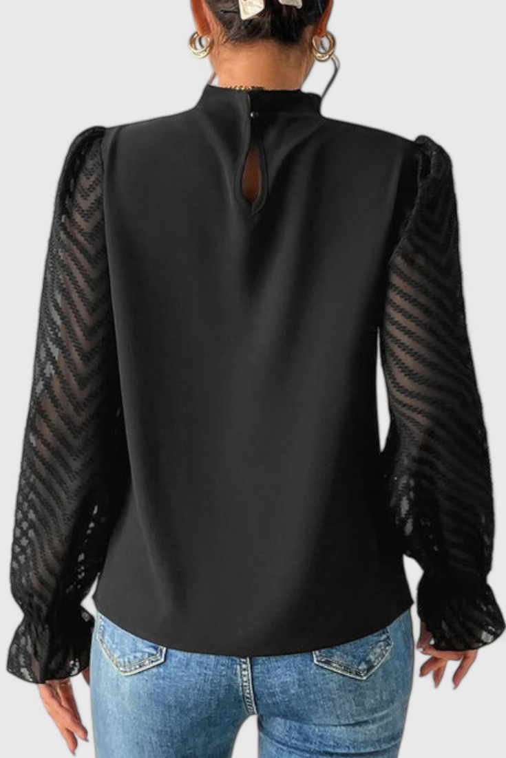 Helga - Blusa de Manga Comprida Náutica