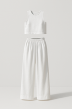 Avelina Conjunto Minimalista em Algodão e Linho Leve