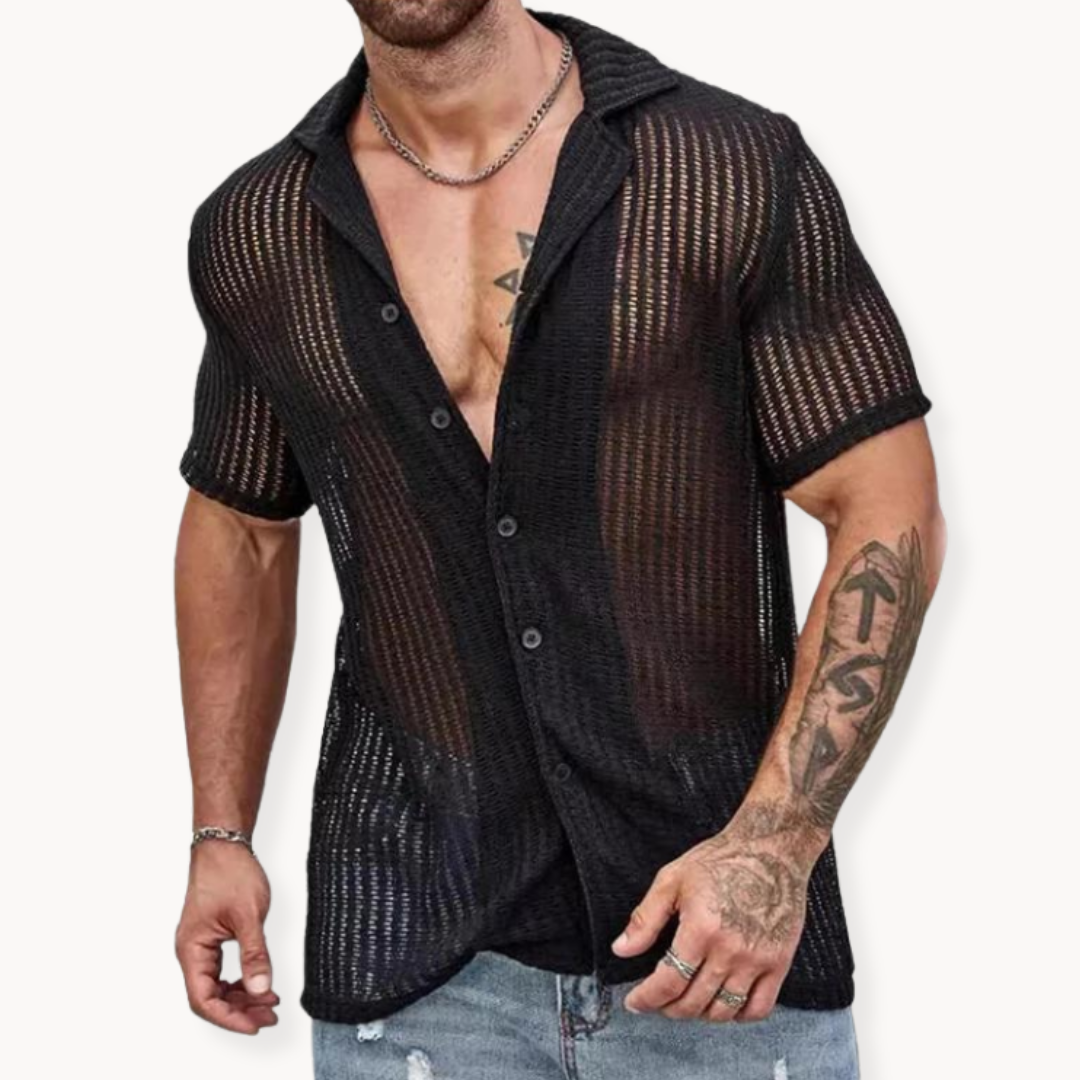 Rodrigo | Camisa Vazada de Manga Curta