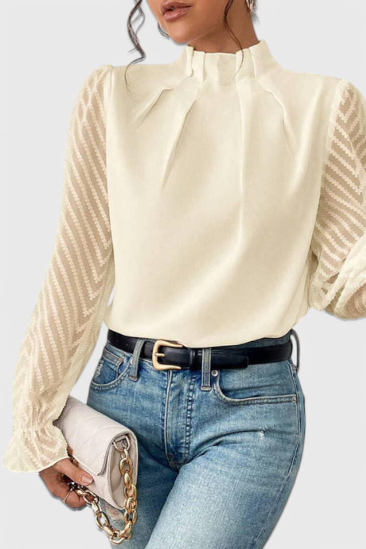 Helga - Blusa de Manga Comprida Náutica