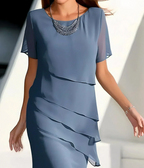 Anastasia | Luxuoso Vestido Midi em Camadas