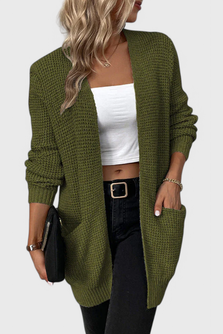 Anneliese Cardigan de Mistura de Caxemira Premium