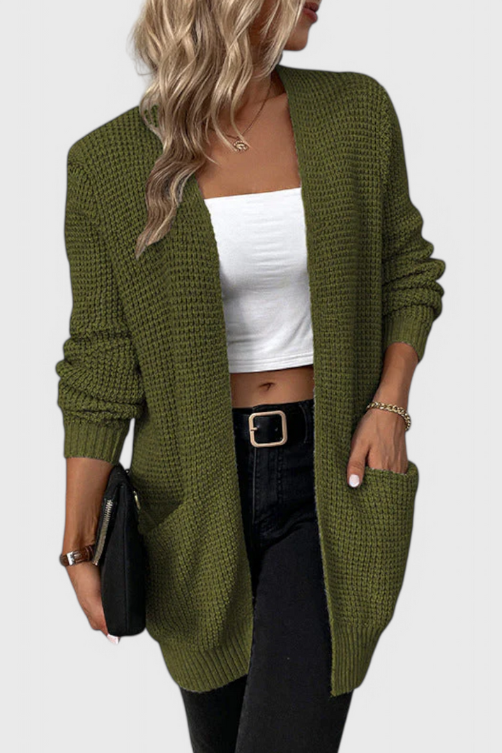 Anneliese Cardigan de Mistura de Caxemira Premium