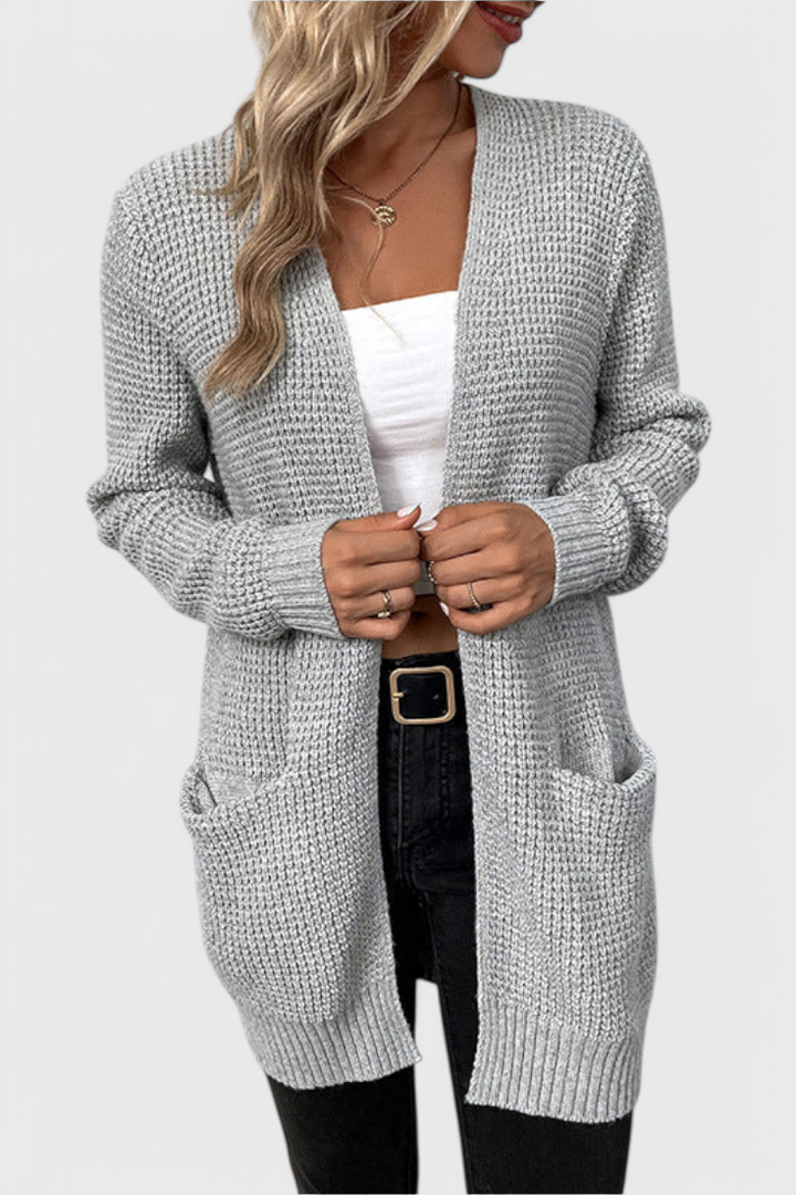 Anneliese Cardigan de Mistura de Caxemira Premium