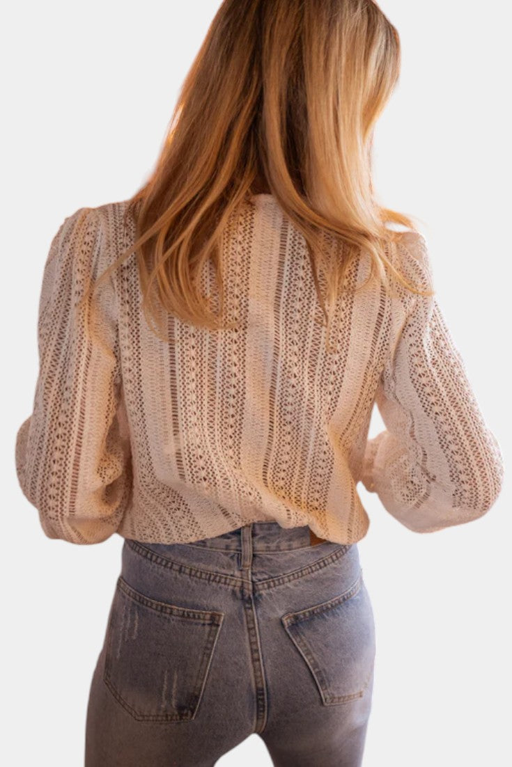 Emery - Blusa de Renda de Crochet