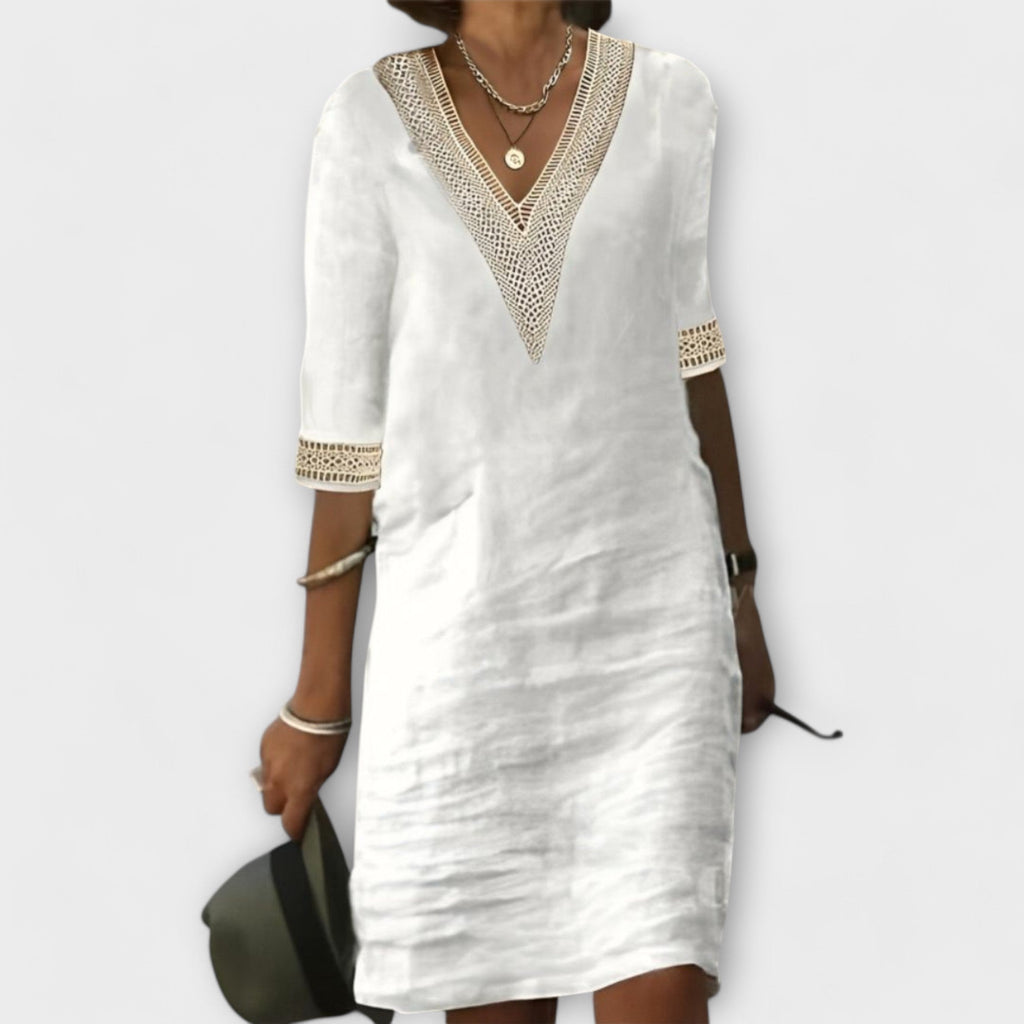 Vestidos de Algodão e Linho de Mulher