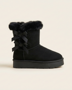 Lía - Botas de Neve com Laço e Forro Quente
