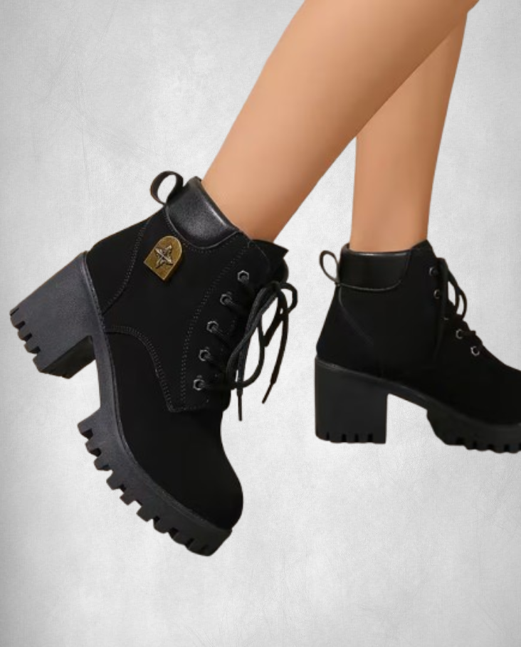Emma | Botins de Salto com Plataforma