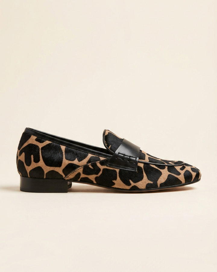 Renata - Mocassins com Estampado Animal