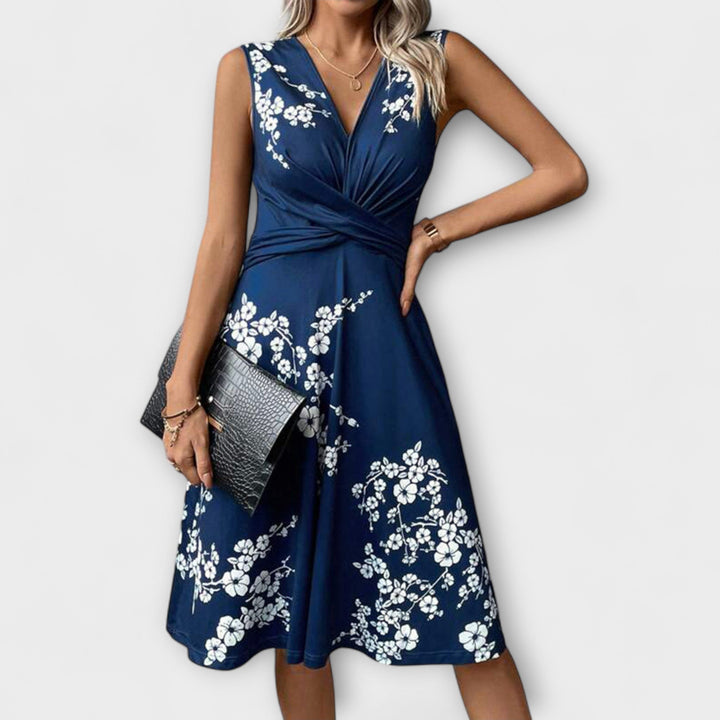 Lina - Vestido de Verão com Decote Cruzado