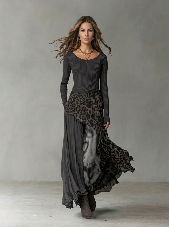Alba Montiel™ | Vestido Comprido Leopardo