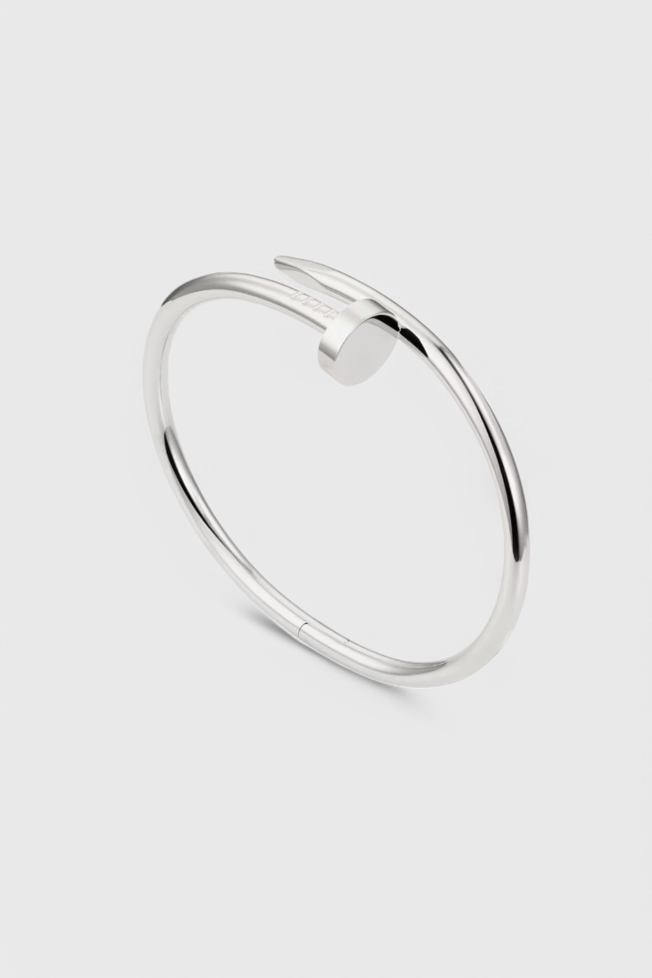Pulseira Minimalista Inspirada em Cravos de Prata Esterlina