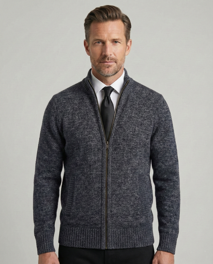 Leandro | Cardigan de Lã Merino