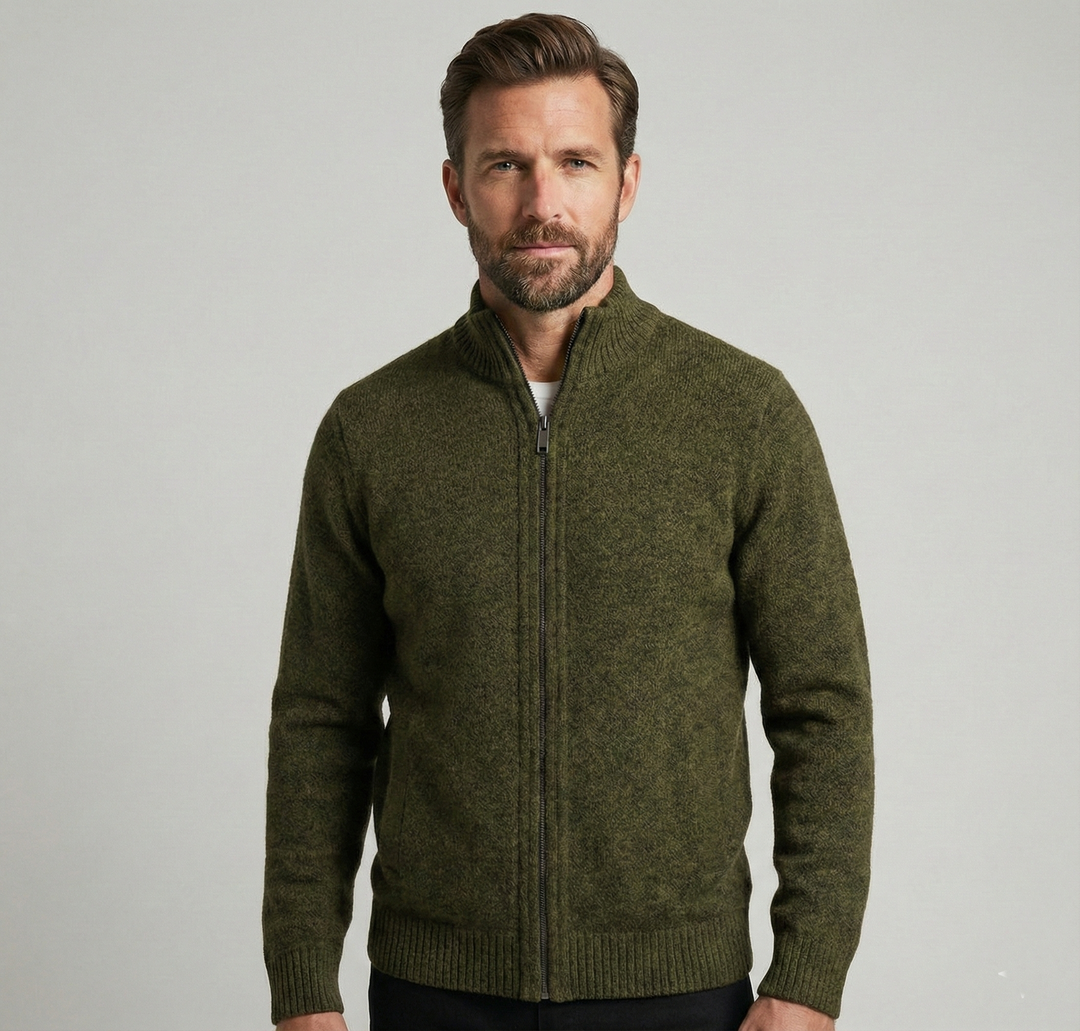 Leandro | Cardigan de Lã Merino