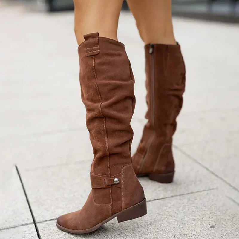 Lina - Botas com Efeito Camurça Confortáveis e Quentes