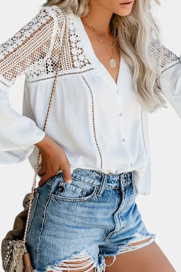 Blusa de Renda Sunwoven