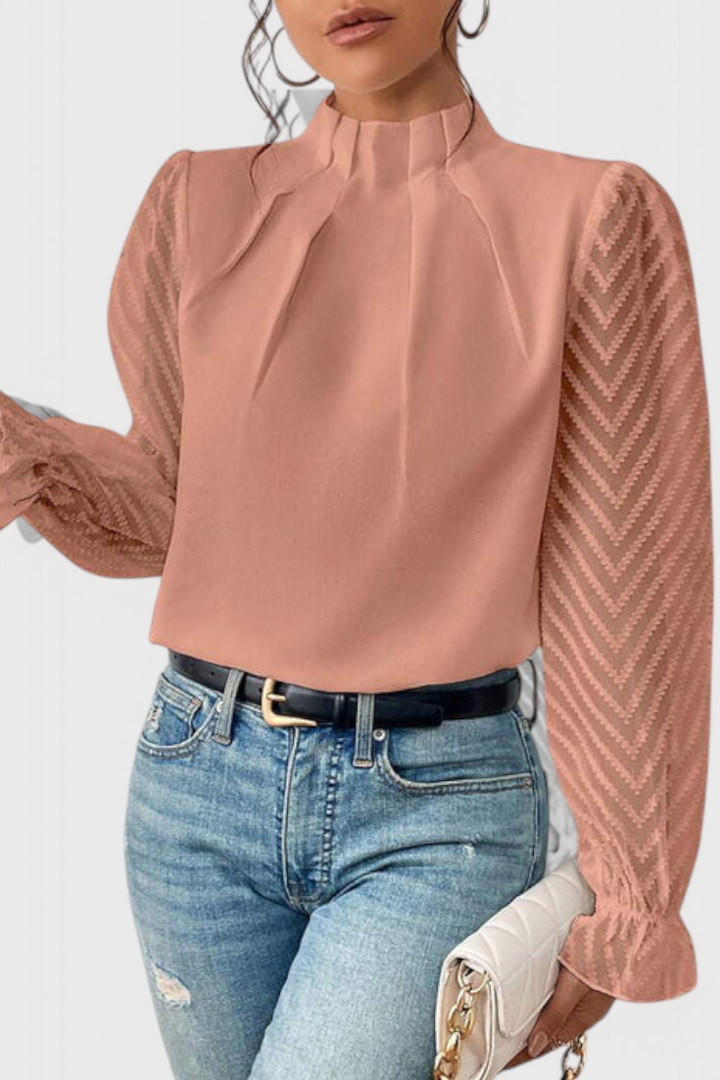 Helga - Blusa de Manga Comprida Náutica