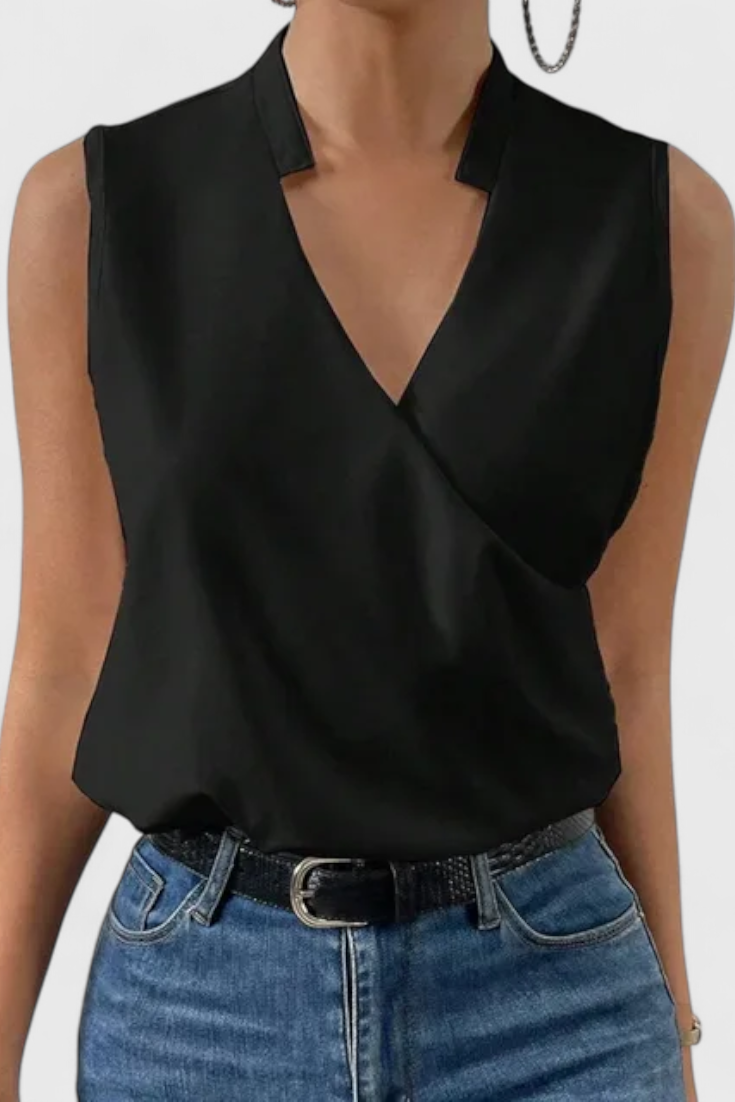 Yariela Top Suave de Verão com Decote em V