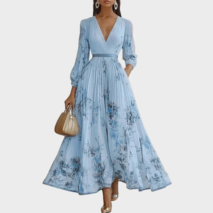 Rosa | Vestido Maxi Plissado Elegante