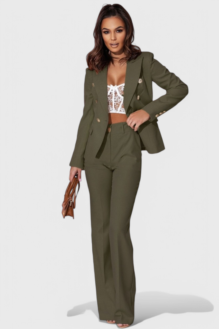Rosalind Conjunto de Blazer e Calças Elegante