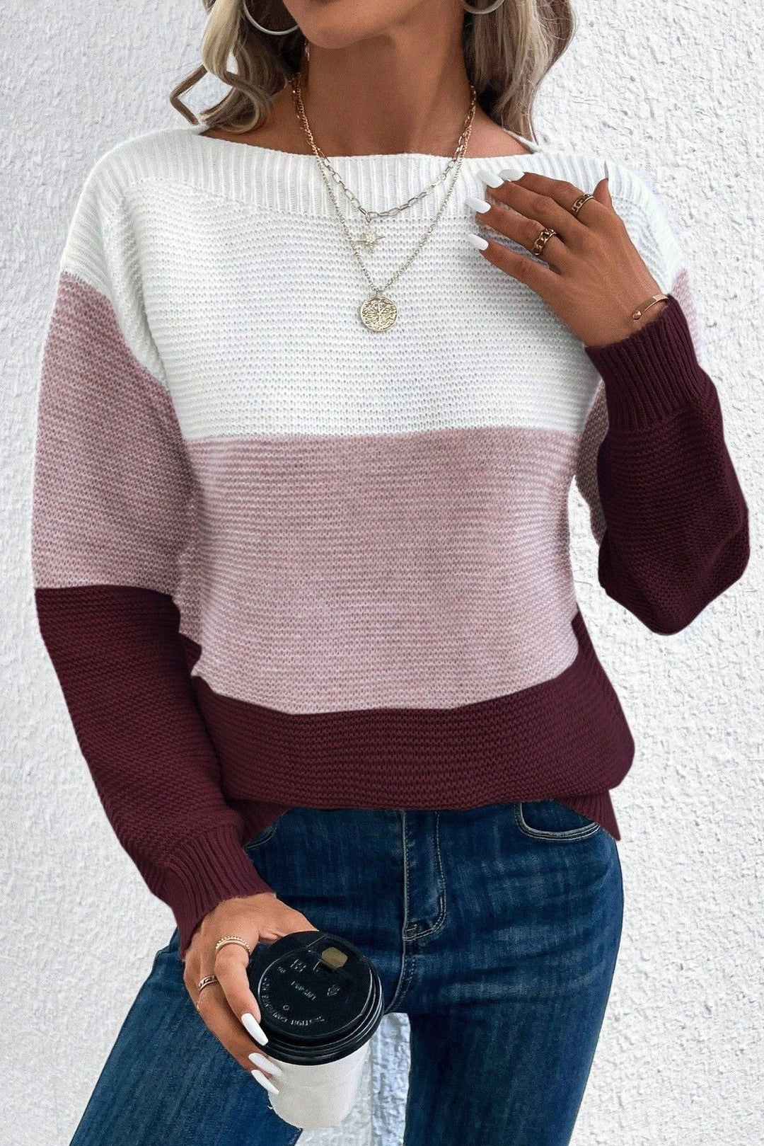 Soria Camisola de Mistura de Lã com Toque Suave
