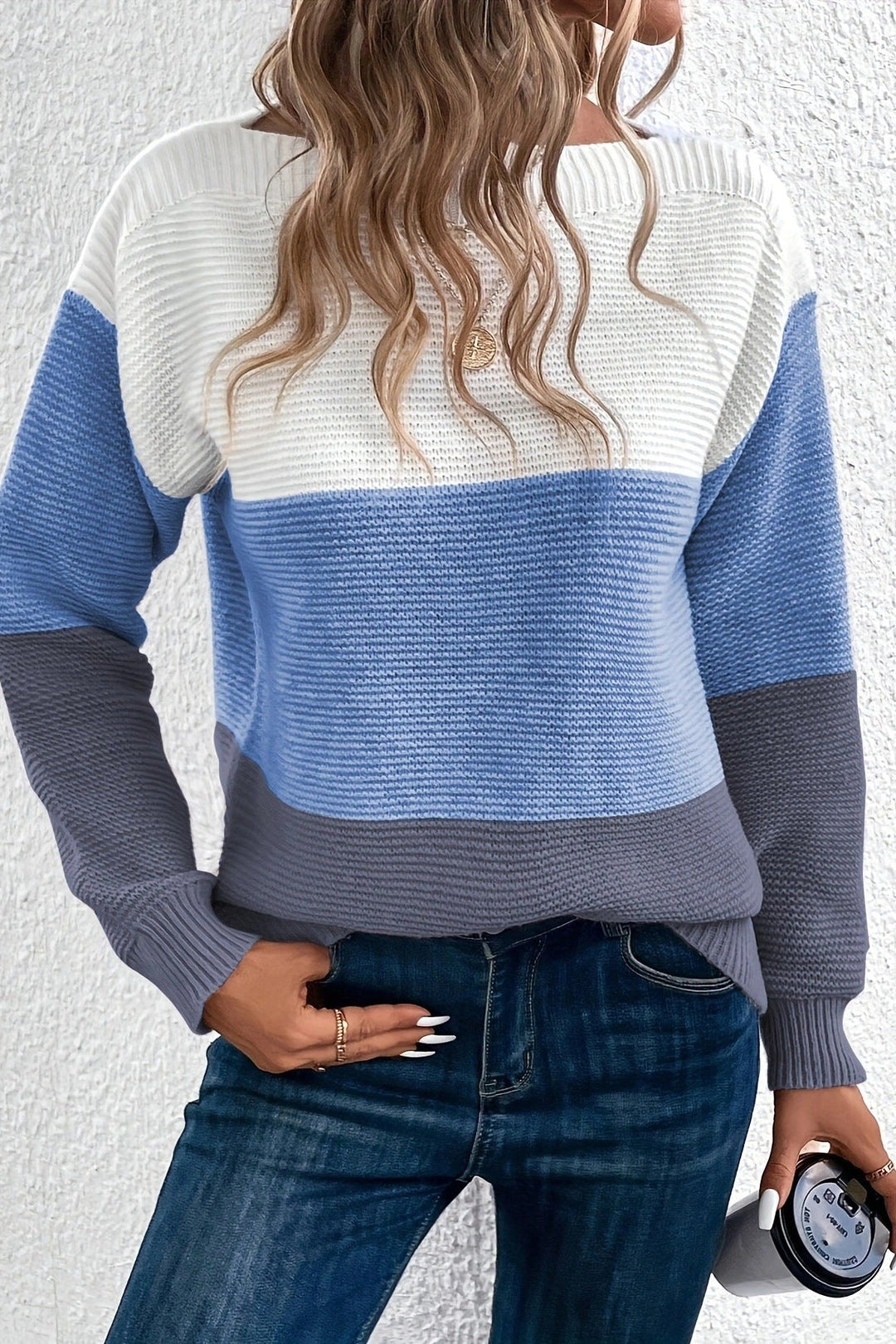 Soria Camisola de Mistura de Lã com Toque Suave