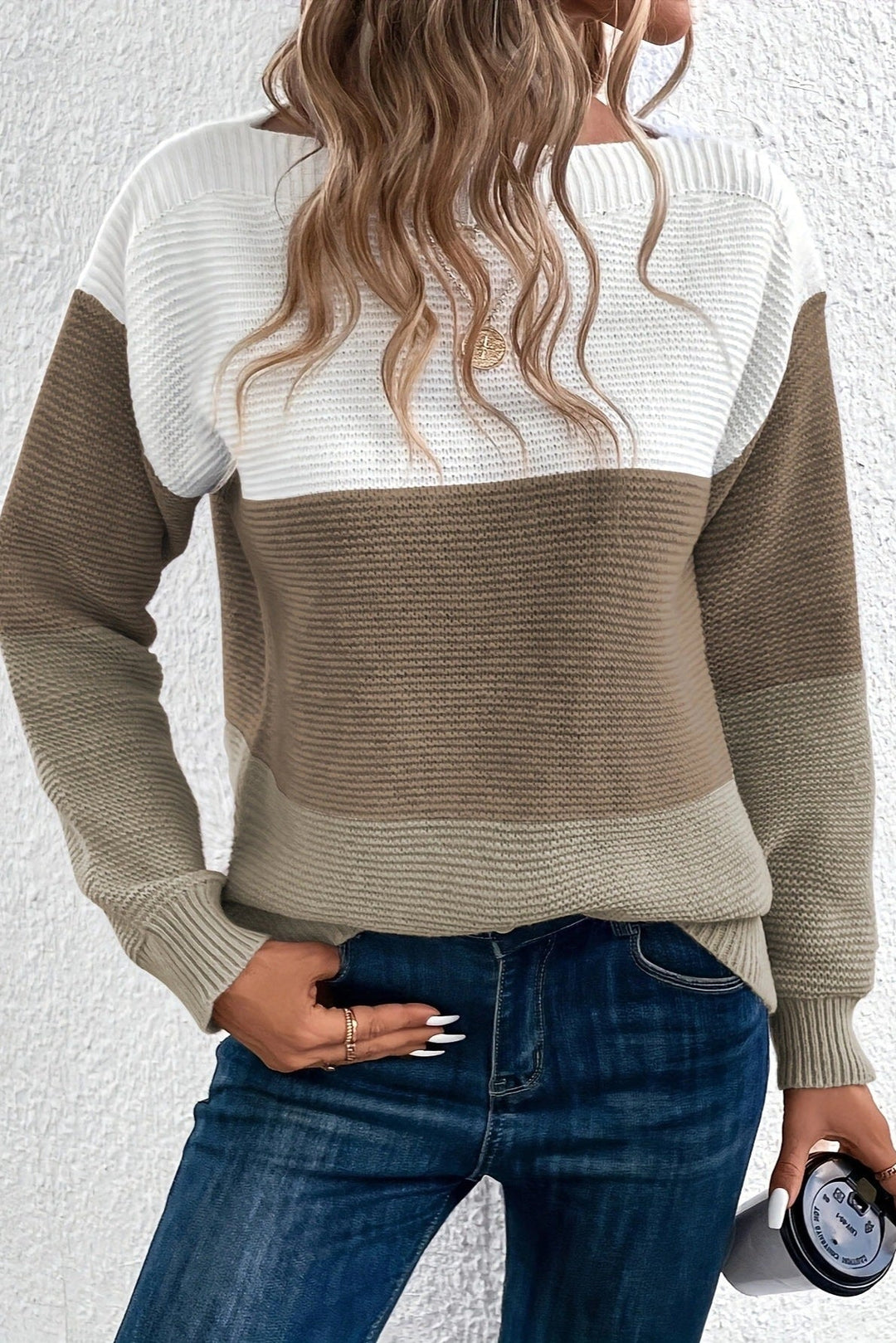 Soria Camisola de Mistura de Lã com Toque Suave