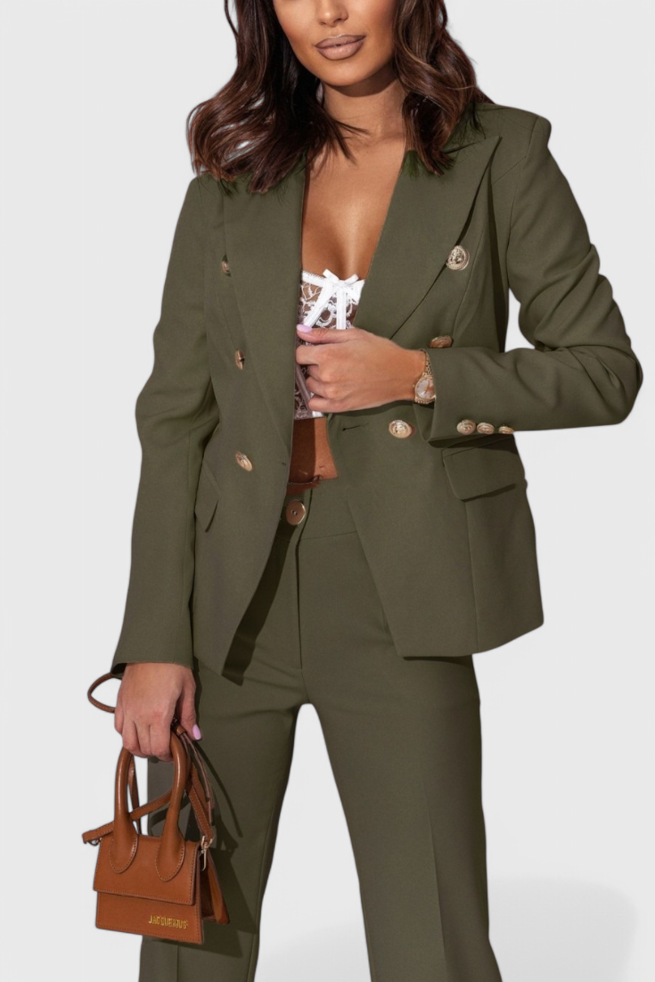 Rosalind Conjunto de Blazer e Calças Elegante