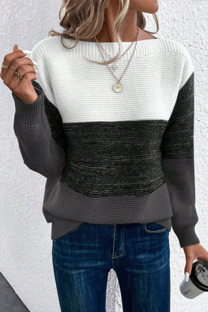 Soria Camisola de Mistura de Lã com Toque Suave