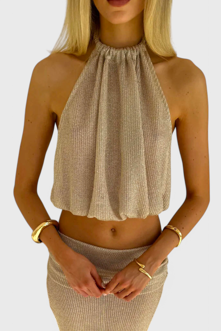 Zhenya Conjunto Halter de Duas Peças