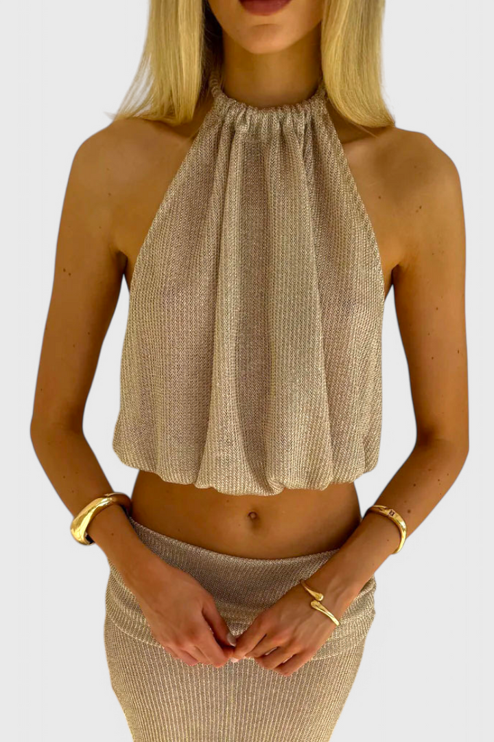 Zhenya Conjunto Halter de Duas Peças