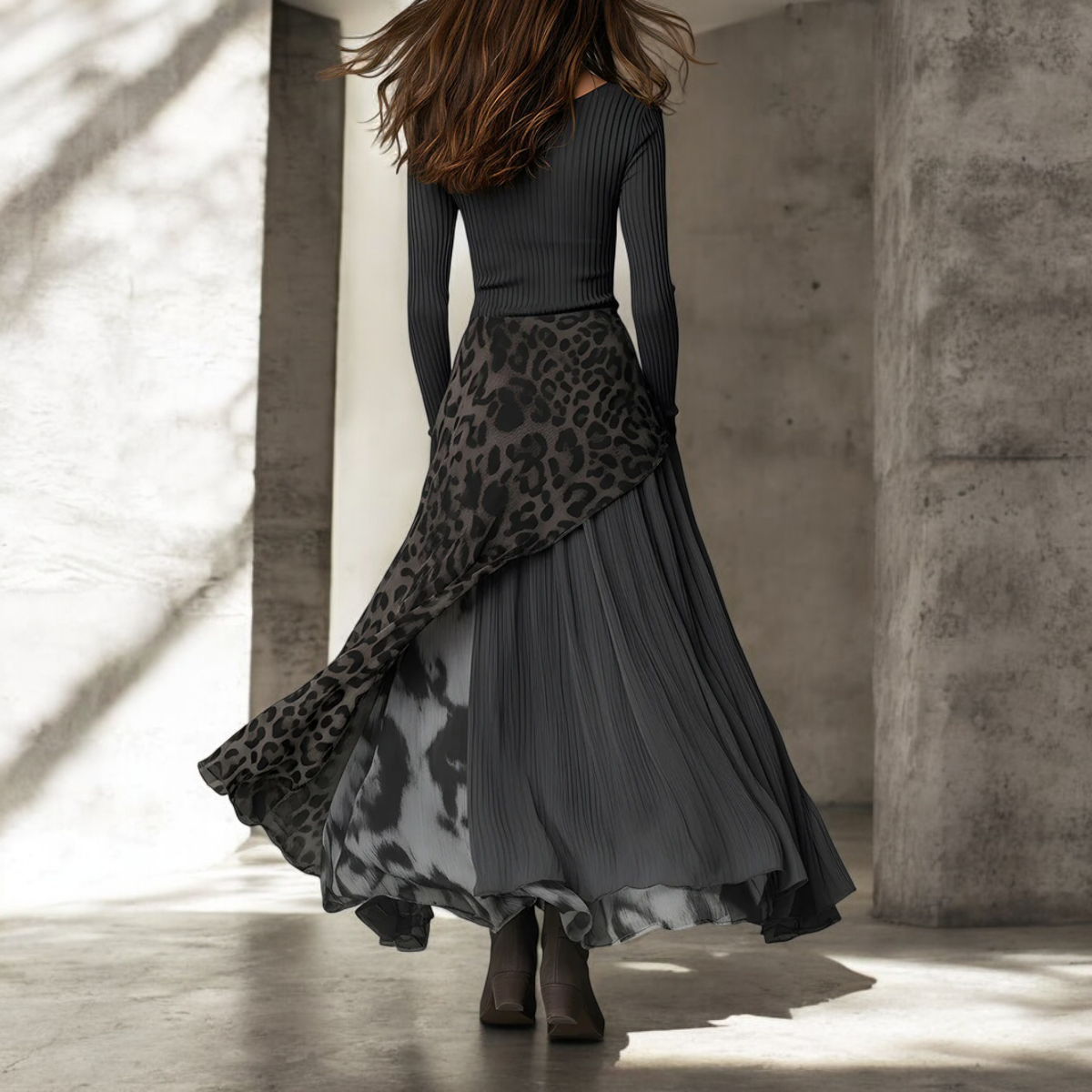 Alba Montiel™ | Vestido Comprido Leopardo