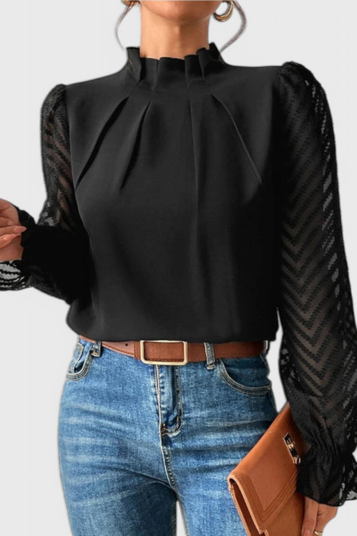 Helga - Blusa de Manga Comprida Náutica